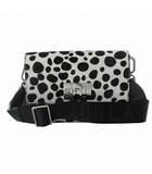 フルラ FURLA ショルダーバッグ 総柄 ダルメシアン柄 ハラコ柄 白系 ホワイト ブラック