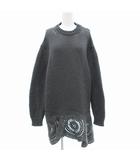 ステラマッカートニー STELLA McCARTNEY チュニック ニット セーター 長袖 パンチング 38 グレー /JS ■GY45