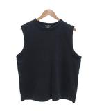 タンクトップ ノースリーブ カットソー スウェット生地 M 紺 ネイビー /JS