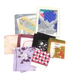 ニナリッチ NINA RICCI ウェッジウッド WEDGWOOD 他 ハンカチ チーフ スカーフ まとめ 8点セット 絹 シルク 白 ホワイト ピンク 他 /GV ■GY45