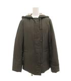 バーバリー ロンドン BURBERRY LONDON ダウンジャケット フード付 裏ノバチェック ナイロン 40 カーキ /GV