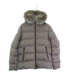 ヘルノ HERNO タグ付き ピアチェンツァ PIACENZA シルク カシミア ダウンジャケット ブルゾン コヨーテファー グレー系 48 L位