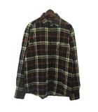 ステューシー STUSSY ネルシャツ チェックシャツ 長袖 ブラウン 茶 M