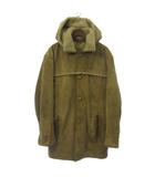 ステューシー STUSSY OLD STUSSY スエードコート ジャケット 2WAY フェイクムートン ベージュ L ☆AA★