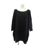 スローブ イエナ SLOBE IENA ニットソー ボートネック オーバー ブラック 黒 F