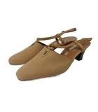 トラサルディ TRUSSARDI パンプス ミュール ストラップ スエード ブラウン 茶 23