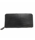  JRA 長財布 ウォレット ラウンドファスナー クロコダイルレザー 紺 ネイビー