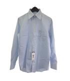 五大陸 gotairiku タグ付き ワイシャツ 長袖 ストライプ ブルー 39