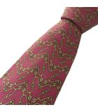 エルメス HERMES ネクタイ シルク 925HA 総柄 ボルドー