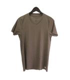 タケオキクチ TAKEO KIKUCHI GUNZE ステルス インナー Tシャツ カットソー 半袖 Vネック ブラウン 茶 M