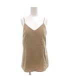 ジェラートピケ gelato pique 美品 サテンキャミソール F Vネック ロゴ 刺繍 ベージュ PWFT222365 /AE