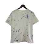 ポロ ラルフローレン POLO RALPH LAUREN Tシャツ カットソー ロゴ ペイント ビッグポニー 刺繍 白 ホワイト ブルー L 160