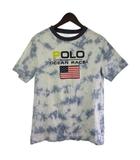 ポロ ラルフローレン POLO RALPH LAUREN Tシャツ カットソー 半袖 ロゴ タイダイ レディース着用可 ホワイトブルー 160 L