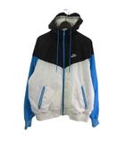ナイキ NIKE ナイロンジャケット ウィンドブレーカー ジップアップ ブラック ホワイト ブルー L