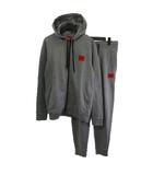 ヒューゴボス HUGO BOSS 美品 セットアップ スウェット パーカー ワンポイント グレー M