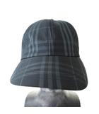 バーバリーゴルフ BURBERRY GOLF キャップ 帽子 チェック ブラック グレー 黒 56.5-60cm