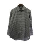 ルイヴィトン LOUIS VUITTON モノグラム チェック シャツ 長袖 グレー S ☆AA★