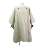 パリゴ PARIGOT 美品 ロイヤルジーロン ROYAL GEELONG SUPER140'S リバー ポンチョ ケープコート コート アイボリー系 FREE フリーサイズ