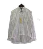 ジェイプレス J.PRESS ボタンダウン シャツ ストライプ 長袖 白 ホワイト パープル 39-84