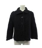 マルタンマルジェラ 1 Martin Margiela 1 S51GP0196 ケーブル ショート カーディガン ウール モヘヤ 7分袖 ネイビー 紺 S