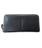 フェリージ Felisi 長財布 ウォレット クロコダイル型押し レザー ネイビー 紺