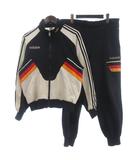 アディダス adidas ヴィンテージ 90s セットアップ ジャージ 上下 ジャケット パンツ ドイツ代表 トレフォイル WEQ-150 0 黒 ブラック