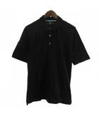 ポロシャツ 半袖 コットン 黒 ブラック XS