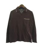 ニット セーター 襟付き コットン ブラウン 茶 S