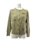 アフタヌーンティー Afternoon Tea カーディガン 刺繍 長袖 ベージュ M