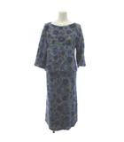 ウール モヘヤ スカート セットアップ 7分袖 花柄 グレー パープル M GBKAT27330 GBHAT25390