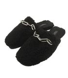 ラグ&ボーン RAG&BONE ボアサンダル サボ チェーン フラット 37 黒 ブラック ■TC