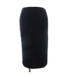 タイトスカート ひざ丈 ベロア ベルベッド M 黒 ブラック ■TC