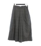 アナイ ANAYI タグ付き ガウチョパンツ ワイドパンツ 七分丈 グレンチェック カシミヤ混 36 グレー ■TC
