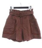 リリーブラウン Lily Brown ショートパンツ キュロット ベルト付き 0 茶系 ■TC