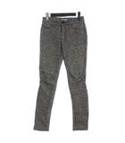 ダブルスタンダードクロージング ダブスタ DOUBLE STANDARD CLOTHING スキニーパンツ ハウンドトゥース 千鳥格子 34 白 ホワイト 黒 ブラック ■TC