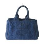 プラダ PRADA B1877B カナパ トートバッグ ハンドバッグ デニム インディゴ ☆AA★