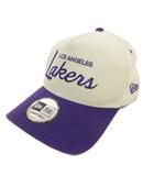 ニューエラ NEW ERA キャップ 帽子 レイカーズ コーデュロイ 白 ホワイト 紫