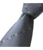 モノグラム レジメンタル ネクタイ シルク グレー