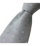 ドット モノグラム ネクタイ シルク シルバー
