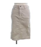 タイトスカート ひざ丈 コーデュロイ S 白 ホワイト ■TC