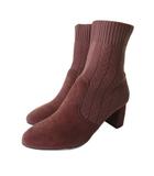 リーガル REGAL ブーツ シューズ ニット ケーブル ピンク ブラウン 23.5cm