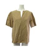 ブルックスブラザーズ BROOKS BROTHERS シャツ ブラウス 半袖 リネン混 ベージュ 0