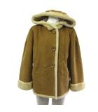 フランシュリッペ franche lippee black フェイクムートンコート フーデッド ジャケット ブラウン M