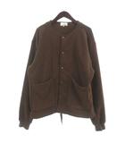 ユニバーサルスタイルウェア UNIVERSAL STYLE WEAR ジャケット ノーカラー コーデュロイ 長袖 L 茶 ブラウン ■GY28