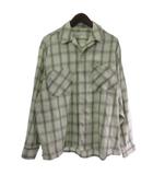 フリークスストア FREAKS STORE シャツ チェック 長袖 グレー アイボリー M ■GY28