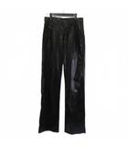 P-Lain TROUSERS A20937 エコレザーパンツ 黒 ブラック 40