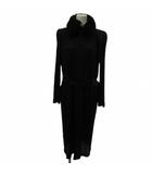 プリーツプリーズ PLEATS PLEASE PP63-JA426 フェイクファー付 ジップジャケット ロング 2WAY 黒 ブラック 2