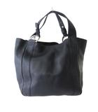 257051 レザー トートバッグ ラージトート ゴールドカラー金具 ブラック 黒