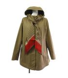 ヘルノ HERNO 美品 Delon scarf jacket シルクスカーフ付き コート フーデッド スプリングコート ベージュ 40