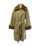 フォクシー FOXEY boutique カシミヤコート チンチラファー 2WAY ロングコート ベージュ F